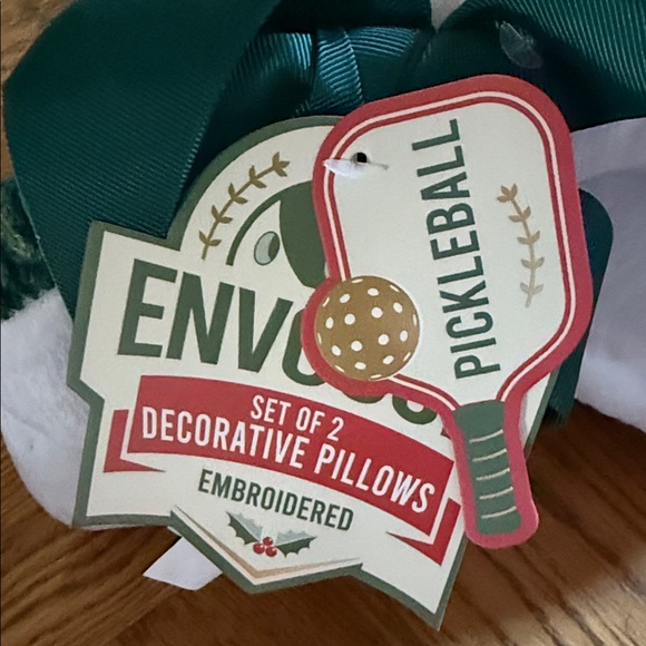 Christmas pickleball Pillow Set NWT - Picture 9 of 11